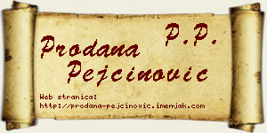 Prodana Pejčinović vizit kartica